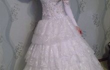 Продам новое красивое пышное свадебное платье с корсетом