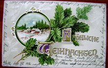 Редкая открытка «С Рождеством!» 1905 год