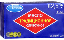 Масло сливочное Экомилк Традиционное 82,5%, 450г