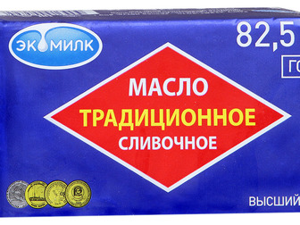 Увидеть фото Масло сливочное Масло сливочное Экомилк Традиционное 82,5%, 450г 51641796 в Москве