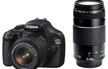 Canon eos 1100 d с двумя объективами 18-55, 75-300