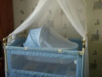 Детская кроватка, без балдахина и держателя для него, люлька в комплектеСостояние: Б/у в Рубцовске